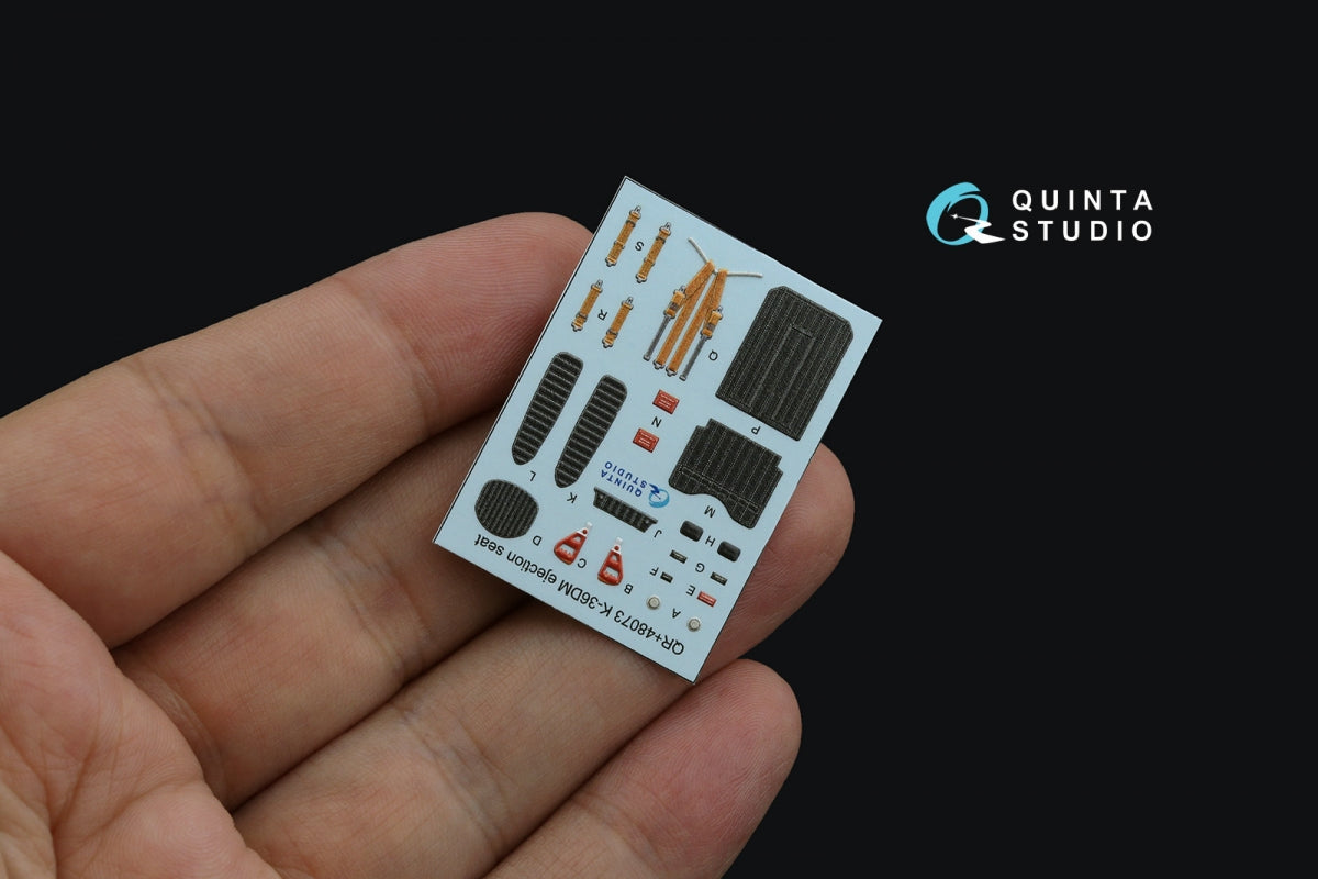 Quinta Studio QR+48073 K-36DM (initial release) ejection seat (for Su-17M3/M4/UM3/22, Su-24, MiG-29 9-12 Early aircraft) (All kits) 1/48 – image 4