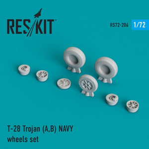 RESKIT RS72-0206 T-28 Trojan (A,B) NAVY wheels set 1/72