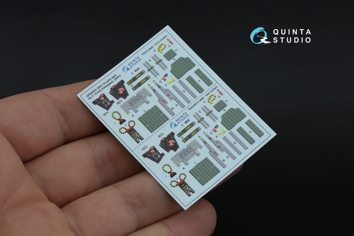 Quinta Studio QR+48093 GRU-7A early, 2 ejection seats for F-14 A (Hasegawa, GWH) 1/48 – zdjęcie 2