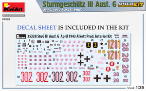 Mini Art 35338 Sturmgeschutz III Ausf. G APRIL 1943 ALKETT PROD. INTERIOR KIT 1/35 – obrázek 2