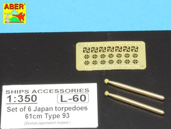 Aber 350L-60 Set of 6 Japan torpedoes 61cm Type 93 1/350 – Bild 5