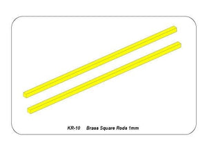 Aber KR-10 Brass square rods 1.0mm length 245mm x 2 pcs. – image 4