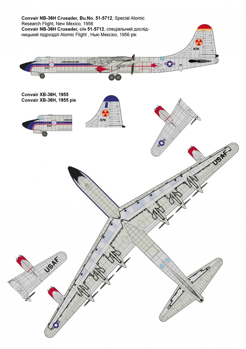 Roden 348 Convair NB/XB-36H Crusader 1/144 – image 2