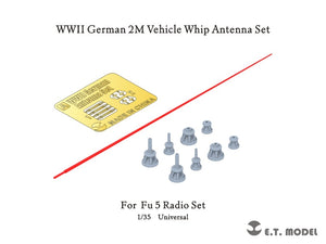 ET Model P35-243 WWII German 2M Vehicle Whip Antenna Set 1/35