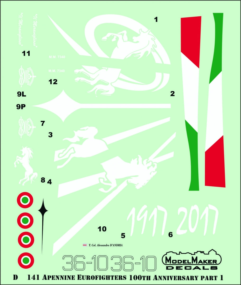 ModelMaker Decals D48141 Apennine Eurofighters Part I 1/48 – image 2