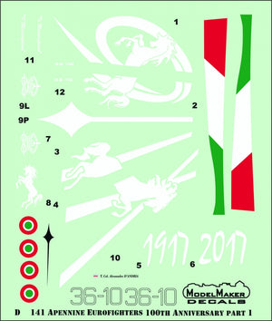 ModelMaker Decals D48141 Apennine Eurofighters Part I 1/48 – image 2