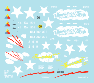 Star Decals 35-C1025 Thunderbolt V / VI / VII 1/35 – obrázek 2