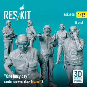 RESKIT RSF32-0076 &amp;quot;One busy day&amp;quot; carrier crew on deck (scene 1) (6 pcs) (3D Printed) 1/32 – Bild 2