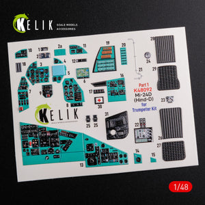 KELIK K48092 Mi-24D (Hind-D) interior 3D decals for Trumpeter kit 1/48 – Bild 3