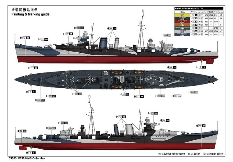 Trumpeter 05363 HMS Colombo 1/350 – Bild 3