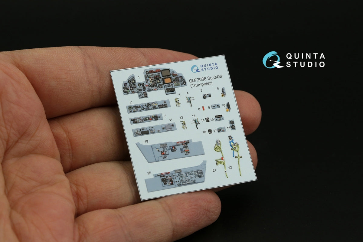 Quinta Studio QD72088 Su-24M 3D-Printed &amp;amp; colored Interior on decal paper (Trumpeter) 1/72 – image 5