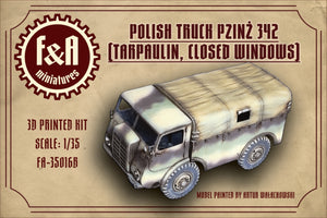 F&amp;amp;A Miniatures FA-35016B Pzinż 342 tarpaulin closed windows 1/35
