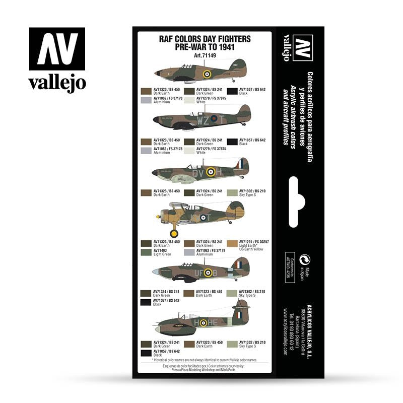 Vallejo 71149 RAF Day Fighters pre-war to 1941 8 x 17 ml – Bild 2
