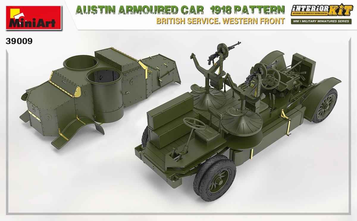 Miniart 39009 AUSTIN ARMORED CAR 1918 PATTERN. BRITISH SERVICE. WESTERN FRONT. INTERIOR KIT 1/35 – image 9
