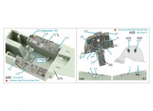Quinta Studio QDS-48323 A-10C 3D-Printed &amp;amp; colored Interior on decal paper (Academy) (Small version) 1/48 – obrázek 2