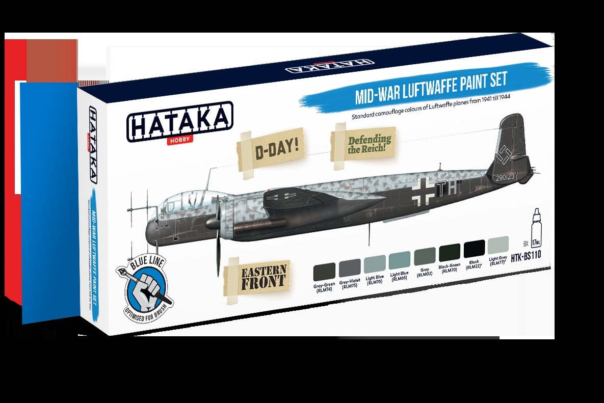 Hataka HTK-BS110 Mid-War Luftwaffe Paint Set (8x17ml) – image 2