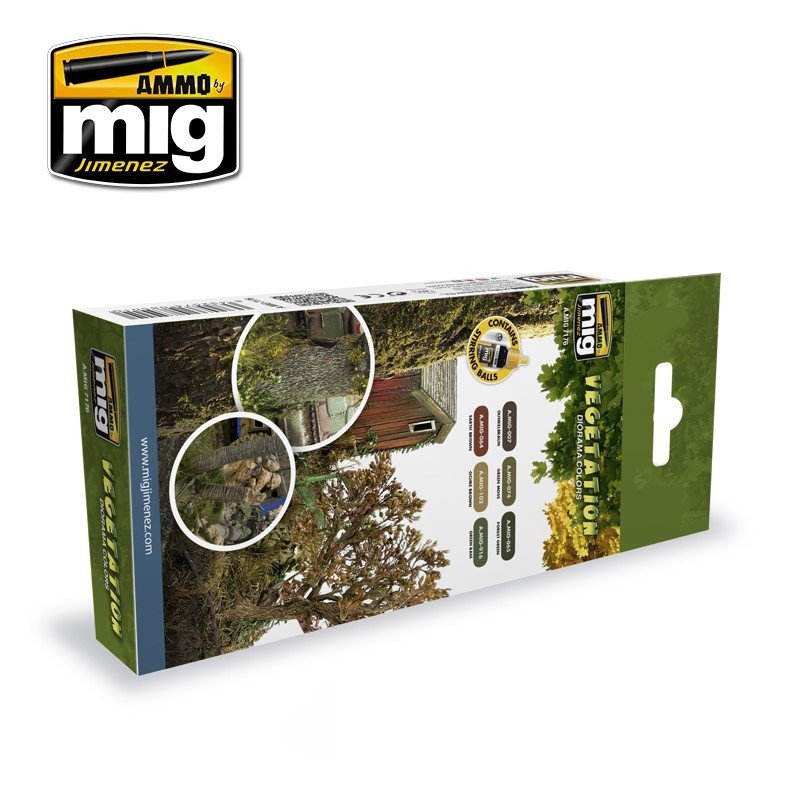 AMMO of Mig Jimenez 7176 VEGETATION DIORAMA COLORS 6x17ml – Bild 2