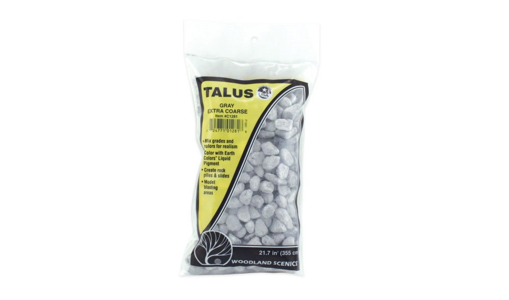 Woodland Scenics WC1281 Extra Coarse Gray Talus - very coarse gray rock aggregate – image 2