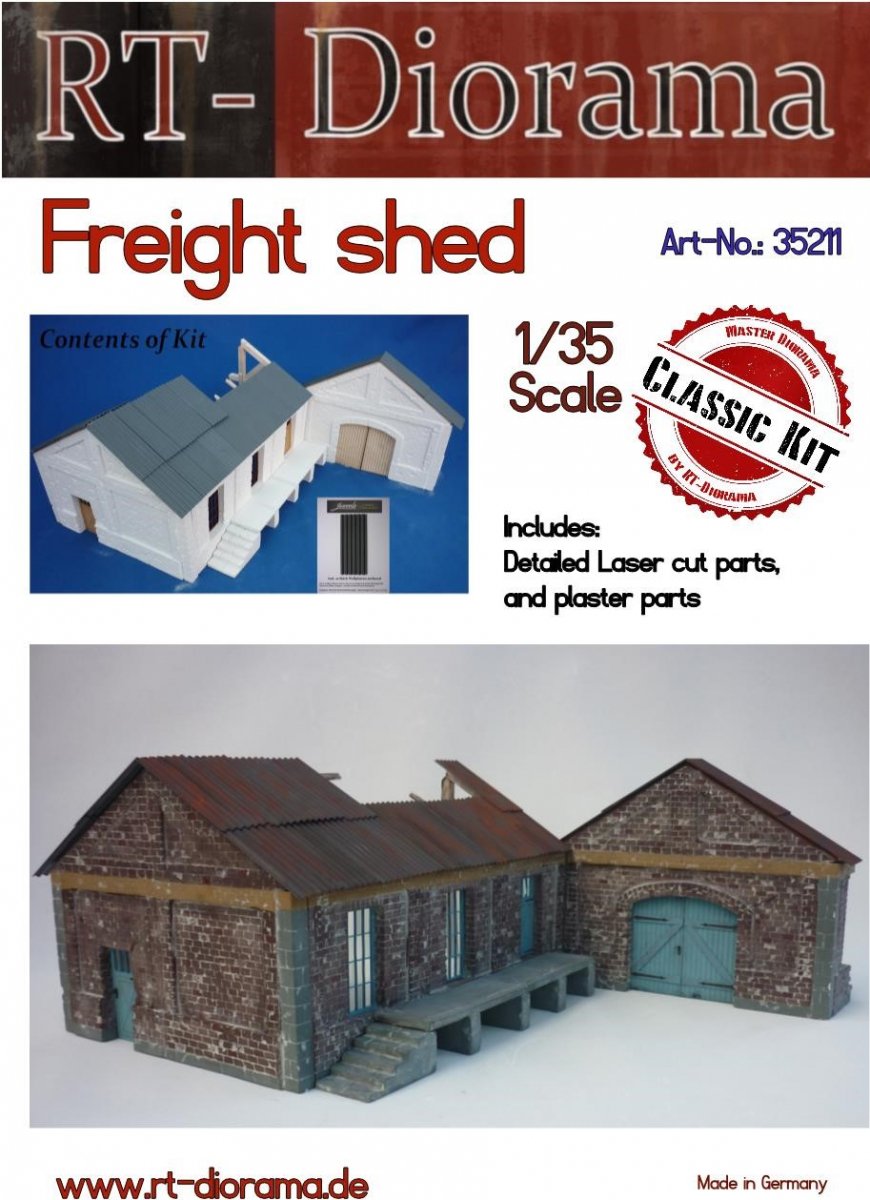 RT-Diorama 35211 Hangar à marchandises (Système modulaire) 1/35 