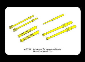 Aber A32106 Armament for Japanese fighter Mitsubishi A6M5 Zero 1/32 – Bild 7
