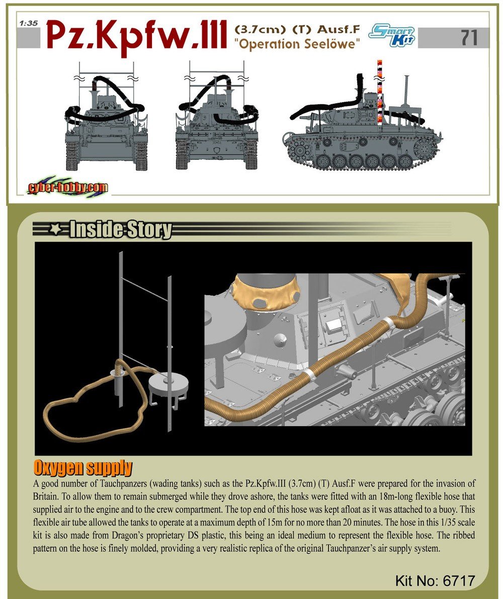 Cyber Hobby 6717 Pz. Kpfw. 111(3.7cm)(T) Ausf. F, Operation Seelowe 1/35 – image 2