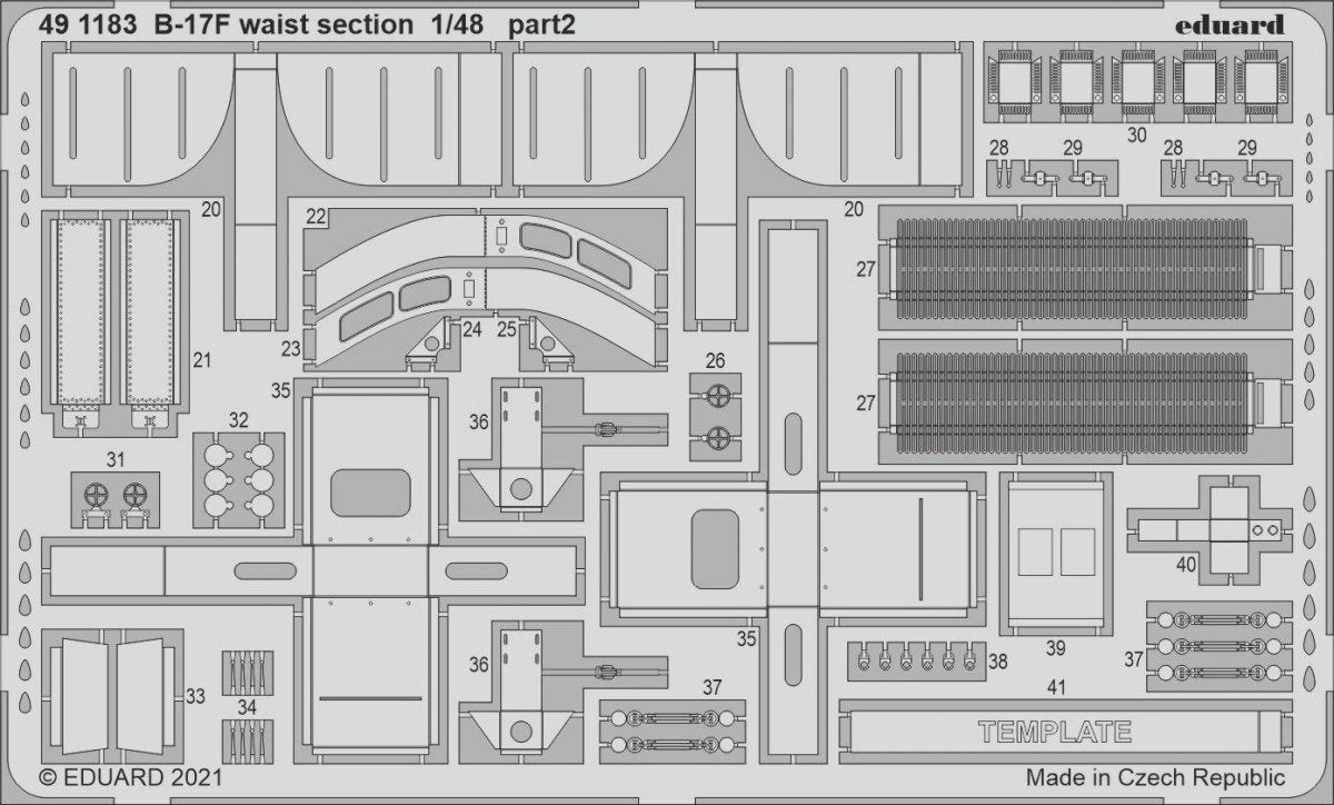 Eduard 491183 B-17F waist section HKM 1/48 – obrázek 2