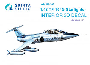 Quinta Studio QD48202 TF-104G 3D-Printed colored Interior on decal paper (Kinetic) 1/48