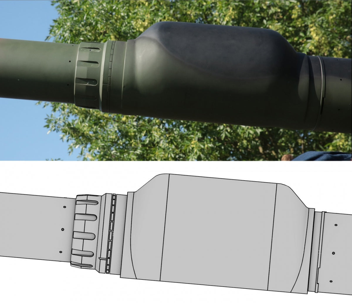 Master GM-35-060 K2 Black Panther - Hyundai WIA CN08 120mm 55cal gun barrel (for Academy model) 1/35 – obrázek 23