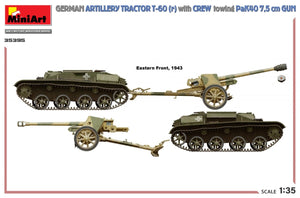 MiniArt 35395 GERMAN ARTILLERY TRACTOR T-60(r) &amp;amp; CREW Towing PaK40 GUN 1/35 – image 5
