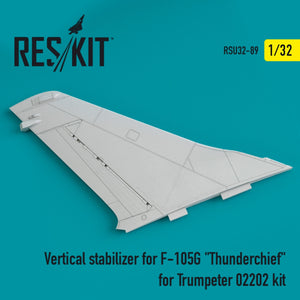 RESKIT RSU32-0089 VERTICAL STABILIZER FOR F-105G &amp;quot;THUNDERCHIEF&amp;quot; FOR TRUMPETER 02202 KIT 1/32
