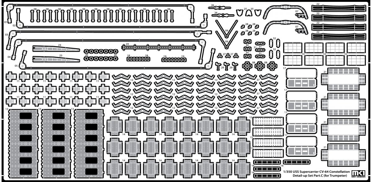 MK1 Design MS-35048 CV-64 Constellation Detail-up Part DX for Trumpeter 1/350 – zdjęcie 11