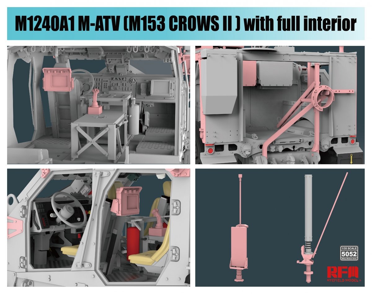 Rye Field Model 5052 M1240A1 M-ATV M153 CROWS II with full interior 1/35 – image 4