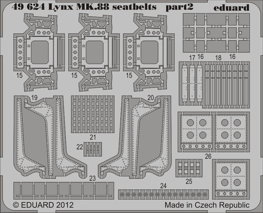 Eduard 49624 Lynx Mk.88 seatbelts 1/48 (Airfix) – image 2