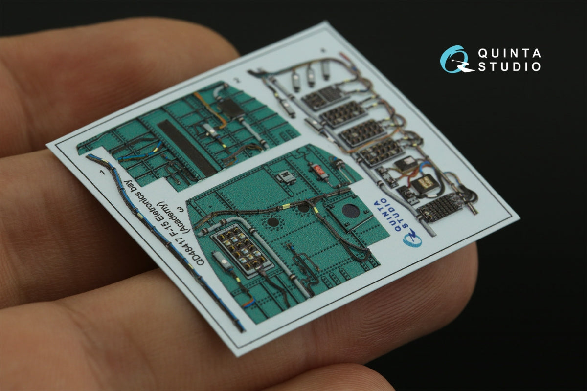 Quinta Studio QD48417 F-15C Eletronics bay 3D-Printed colored Interior on decal paper (Academy) 1/48 – immagine 7