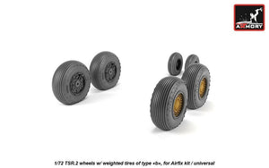 Armory Models AW72415 BAC TSR.2 wheels w/ weighted tires, type “b” (GY) 1/72 – image 2