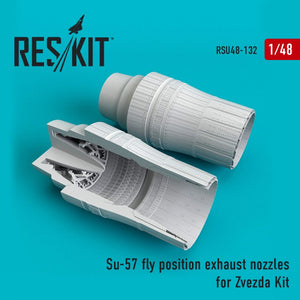 RESKIT RSU48-0132 Buses d&amp;#39;échappement de position de vol Su-57 pour kit Zvezda 1/48