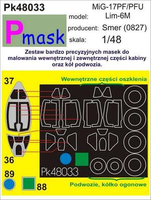 P-Mask PK48033 MIG 17PF/PFU LIM-6M (SMER) 1/48