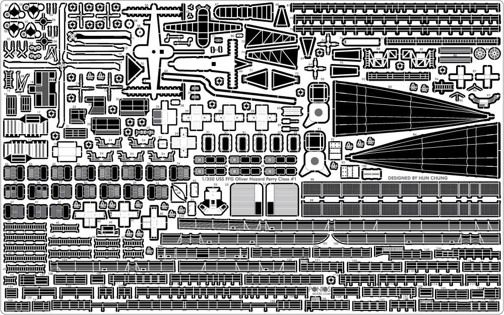 Pontos 38019F1 USS FFG Oliver Hazard Perr Class LH Detail Up Set &amp;quot;Advanced&amp;quot; avec kit 1/350 – image 9