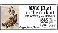 Maquette Copper State Models F32-024 Pilote dans le cockpit 1/32 