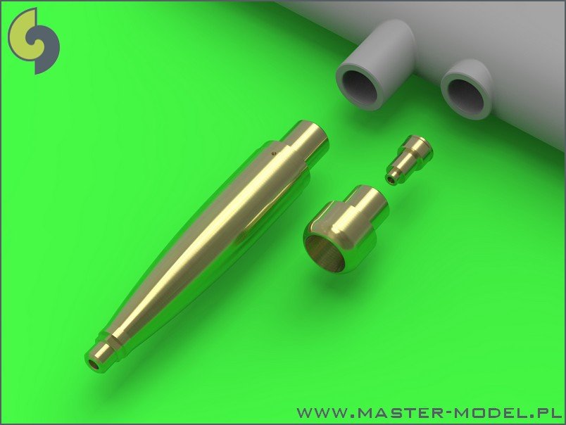 Master AM-32-082 Spitfire Mk.IXe/XVIe late version - rounded barrel mantlet for Hispano 20mm cannons and Browning .50cal machine gun in mantlet (for Tamiya model) – Bild 3