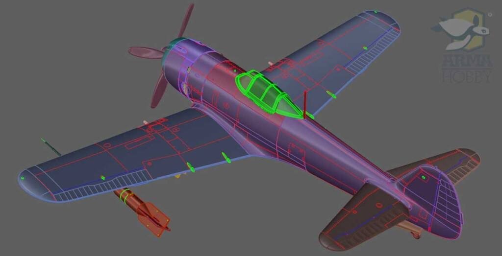 Arma Hobby 70051 Nakajima Ki-84 Hayate Expert Set 1/72 – obrázek 15