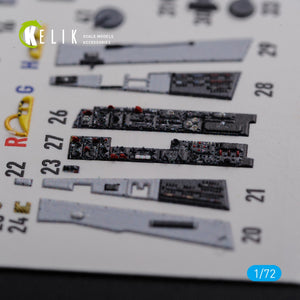 KELIK K72112 F-106A Delta Dart interior 3D decals for Meng kit 1/72 – obrázek 5