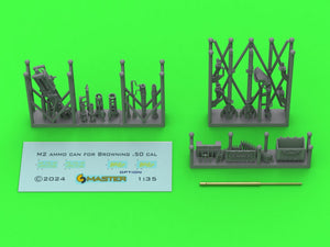 Master GM-35-064 Browning M2HB .50 cal (12.7mm) - M3 machine gun on tripod - WWII period (with M2 ammo box) 1/35 – image 5