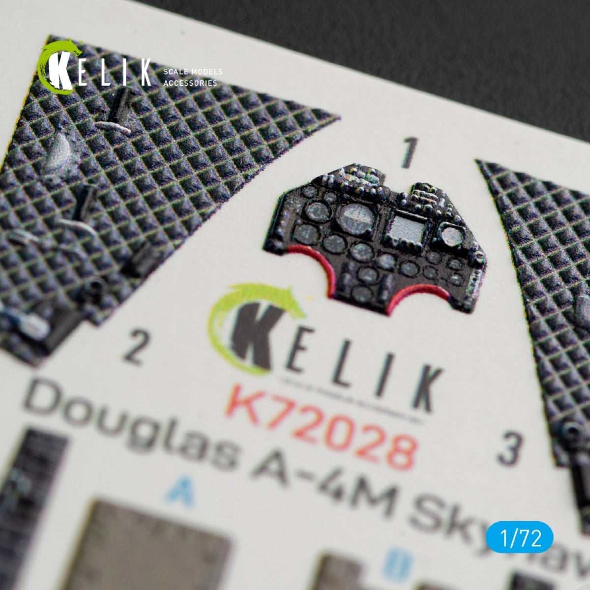 KELIK K72028 A-4M &amp;quot;SKYHAWK&amp;quot; INTERIOR 3D DECALS FOR FUJIMI/HOBBY 2000 KIT 1/72 – imagen 2