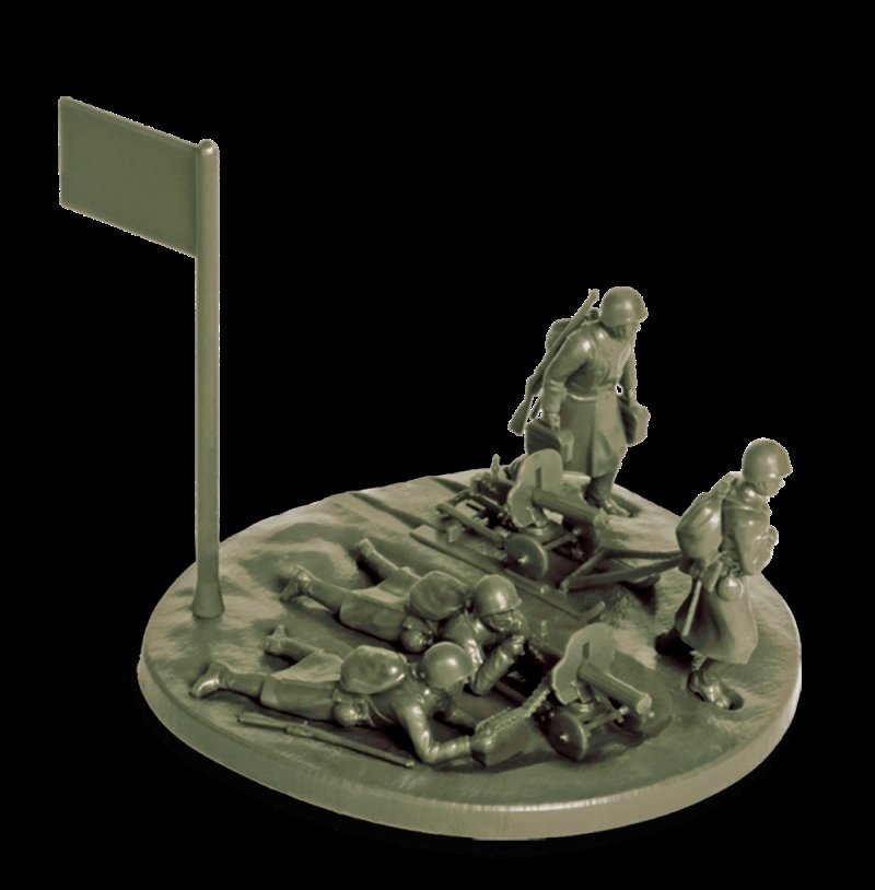Zvezda 6220 Soviet machine-gun with crew (winter uniform) 1/72 – image 4