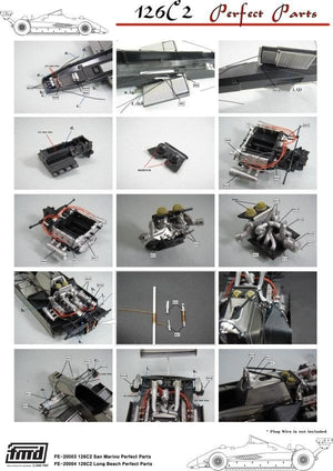 KA Models FE-20004 FERRARI 126C2 (LONG BEACH) PERFECT PARTS SET Fujimi 1/20 – image 6