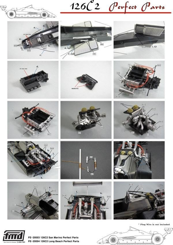 KA Models FE-20004 FERRARI 126C2 (LONG BEACH) PERFECT PARTS SET Fujimi 1/20 – image 6