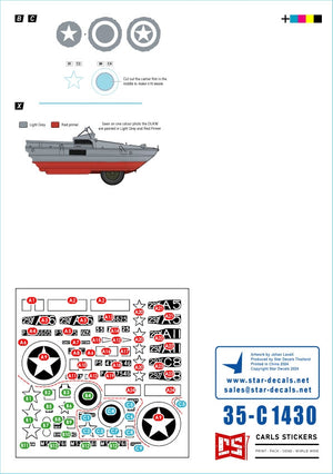 Star Decals 35-C1430 D-Day DUKW + SEEP. British Amphibians #2. 297 Coy (GT) RASC and Beach Group. 1/35 – image 3