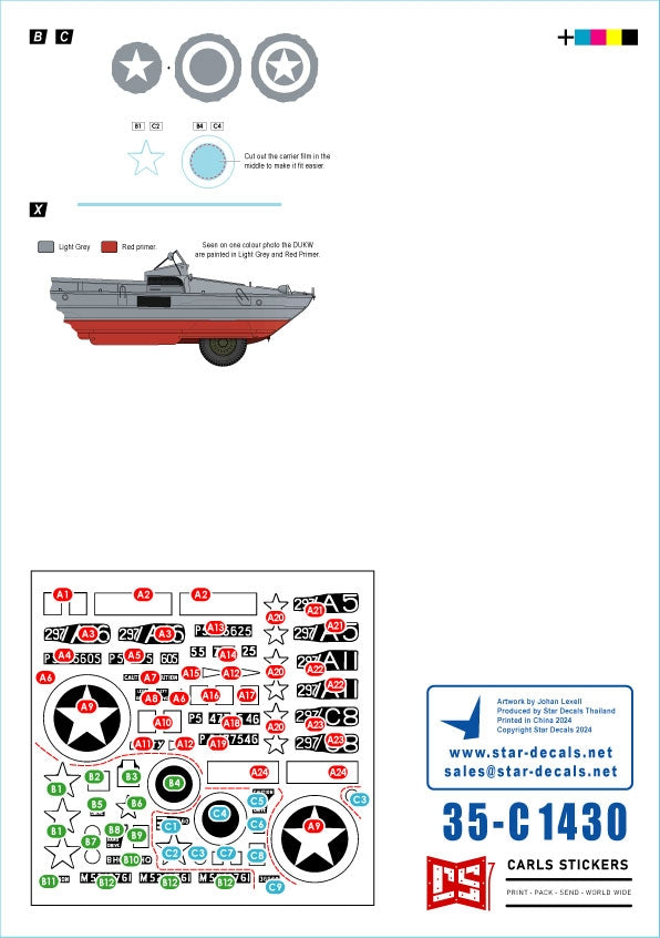 Star Decals 35-C1430 D-Day DUKW + SEEP. British Amphibians #2. 297 Coy (GT) RASC and Beach Group. 1/35 – image 3