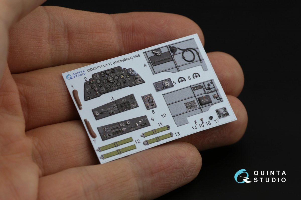 Quinta Studio QD48184 La-11 3D-Printed &amp;amp; colored Interior on decal paper (HobbyBoss) 1/48 – image 2